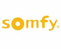 Showing Somfy brand logo used in window automation systems